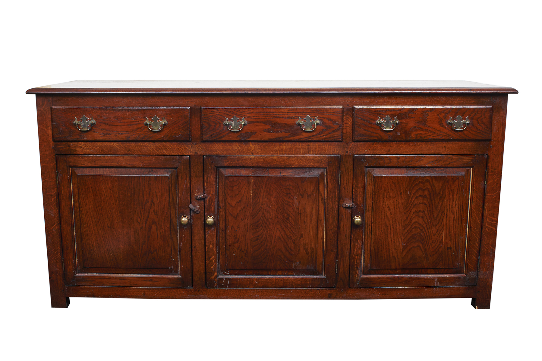Georgian Style Oak Cabinet Dresser - Shapiro Auctioneers