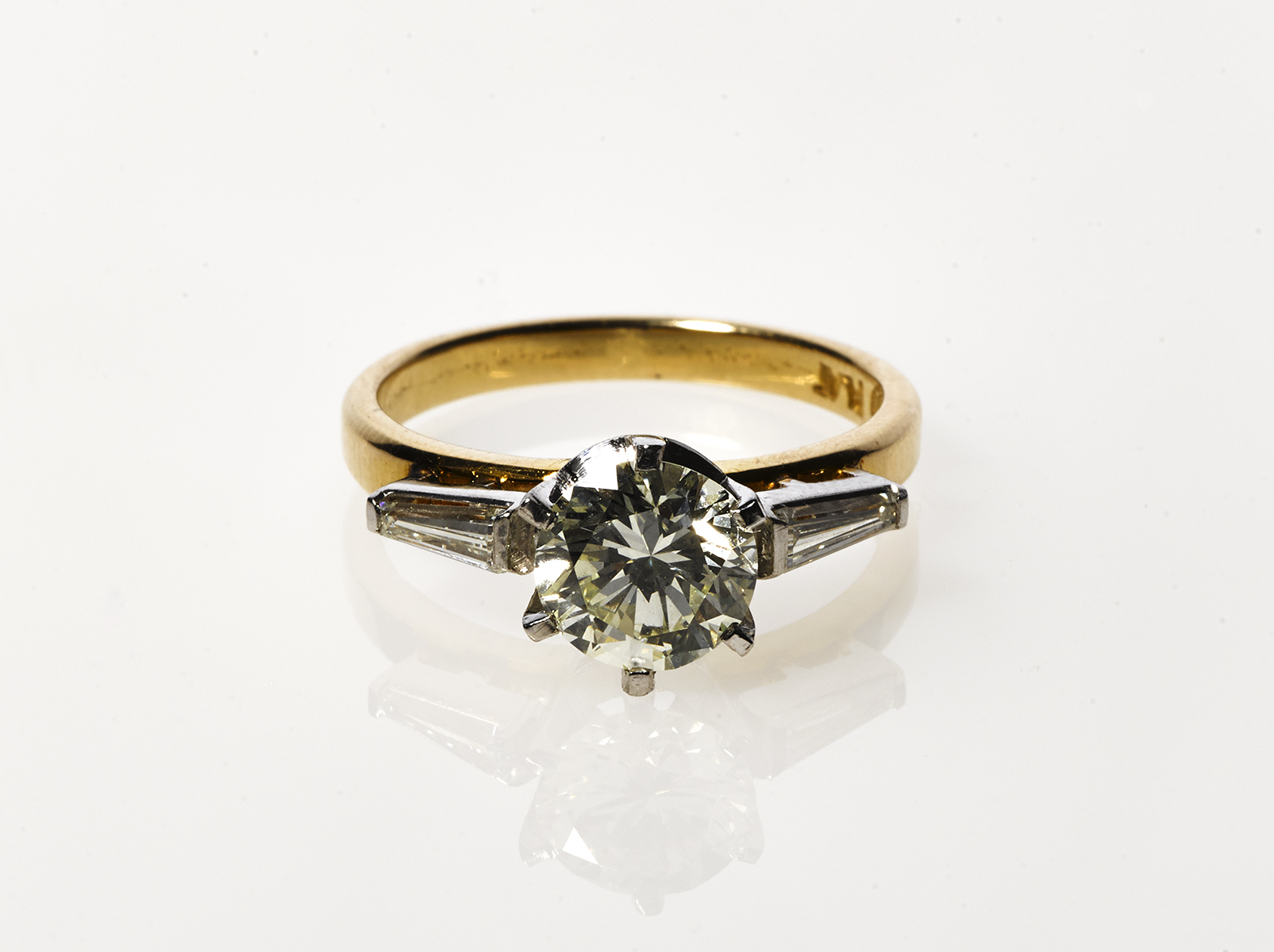 Diamond Ring with Tapered Baguettes - Shapiro Auctioneers